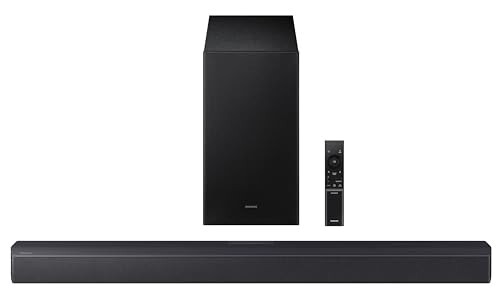 Samsung 300 W 2.1 ch Soundbar with Dolby Audio | Wireless Subwoofer (HW-B45EF/XL, Titan Black)