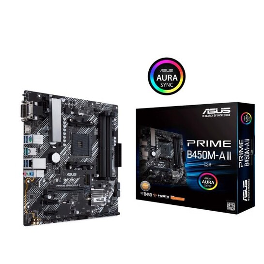 ASUS Prime B450M-A II/CSM AMD B450 (Ryzen AM4) Micro ATX Motherboard 