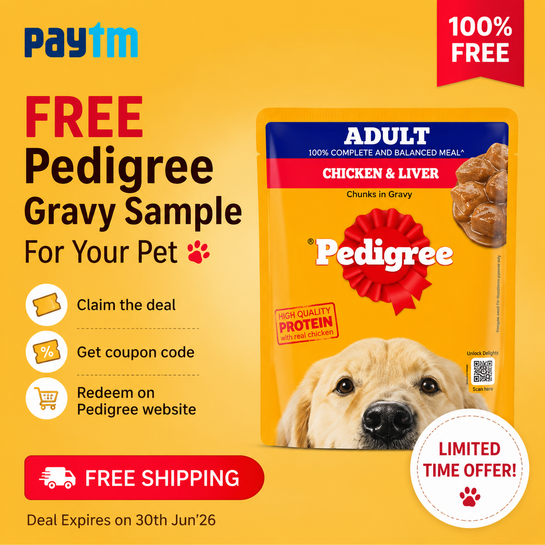 Paytm : Claim FREE Pedigree Dog Gravy Sample