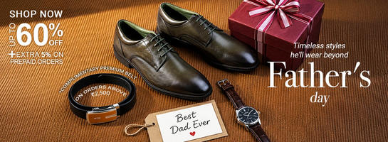 Metroshoes - Happy Father's Day | Shop now Upto 60% Off + Extra 5% on prepaid orders