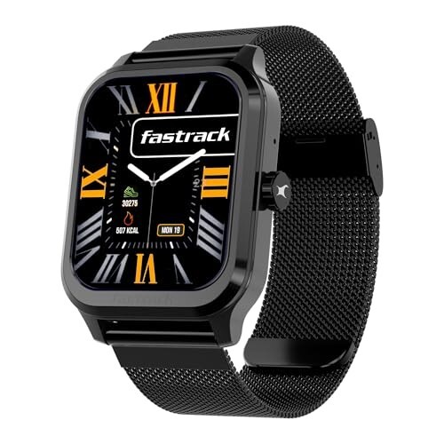 Fastrack Jupiter Retro 1.83" Display Smart Watch with Bluetooth Calling (Black Mesh)
