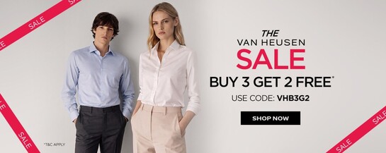 Van Heusen Sale - Buy 1 Get 1 Free VHB1G1 | Buy 2 Get 2 Free VHB2G2 | Buy 3 Get 2 Free VHB3G2 