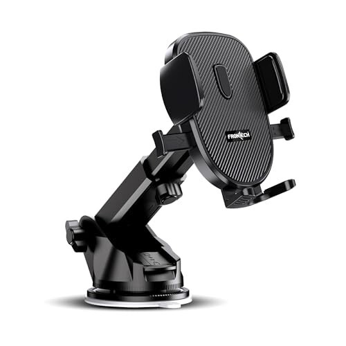 FRONTECH 360° Rotating Car Phone Holder–One-Hand Operation, Anti-Slip Silicone Pad, Adjustable Angle & Height, Strong Sticky Gel Pad– Universal Compatibility for All Phones (CCH-0011)