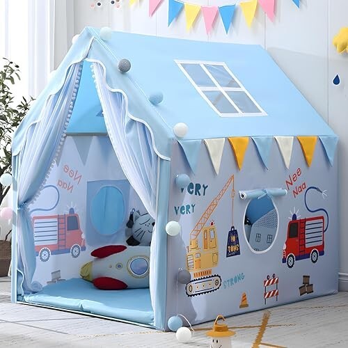 XEMOX, Light Weight Kids Play Tent House – Fun, Foldable, and Durable for Indoor & Outdoor Toys for 3 to 10 Year Old Kids (CRN 01)
