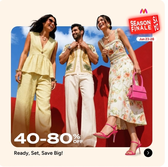 Myntra Season Finale Sale 2026 JUNE 23th-28th 40-80% Off+ 10% Off With HSBC/BOB/Kotak Cards