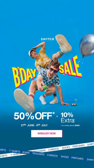 Snitch - Birthday Sale 50% OFF + 10% Extra on order 3999