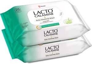 Lacto Calamine Daily Cleansing wipe  (50) x2  =(100)
