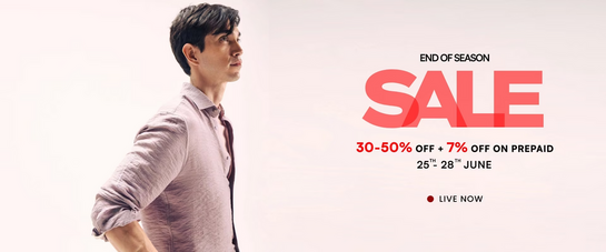 RARE RABBIT - END OF SEASON SALE | Upto 50% off + Extra 7% off on prepaid | From APP more discount