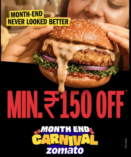 You've made it through the month. Celebrate with min. ₹150 OFF on your favourites.