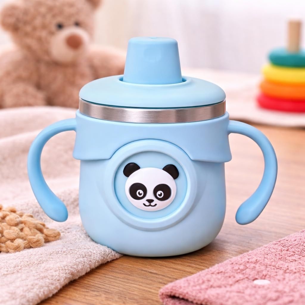 THE LITTLE LOOKERS Stainless Steel Sipper Bottle 260ml | 316 Grade SS | BPA Free | Sky Blue