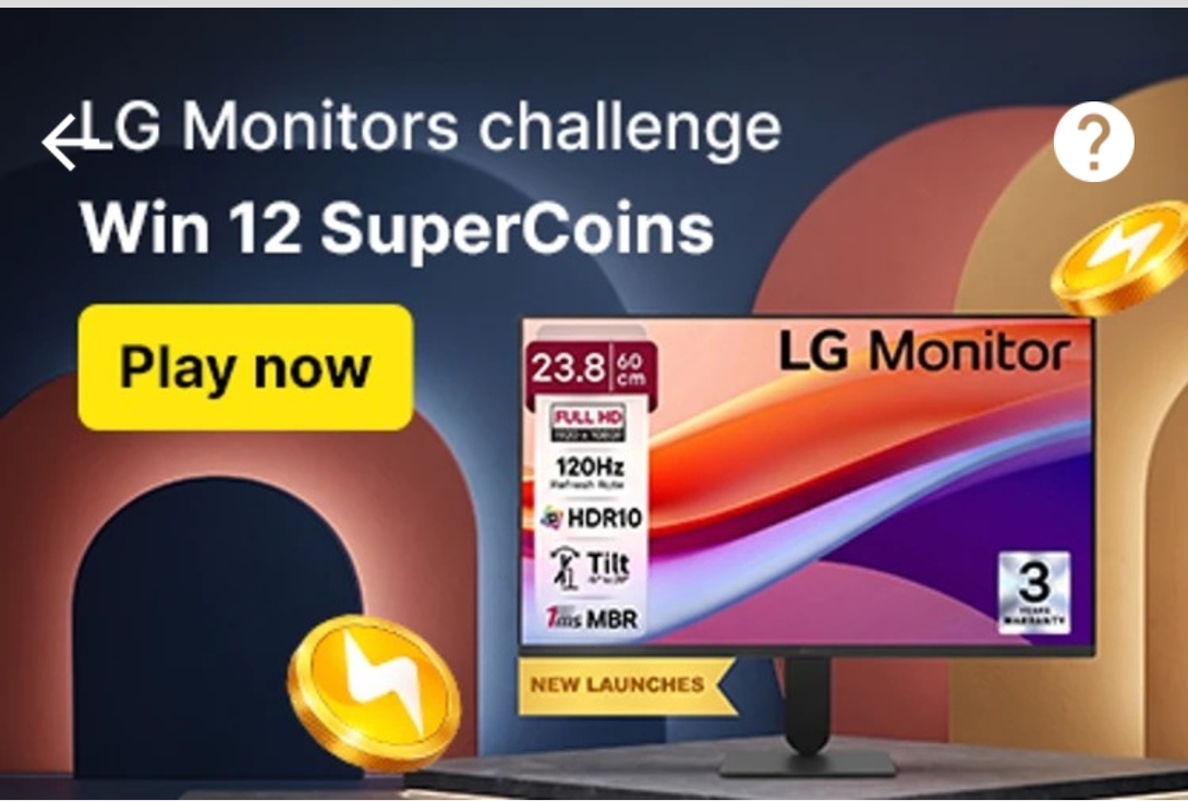 LG Monitors challenge win 12 supercoins 