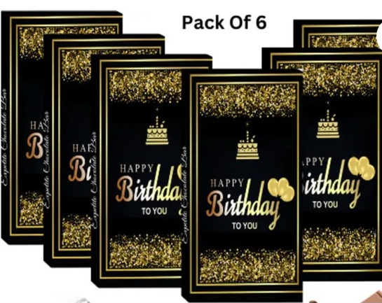 Expelite Return gifts for birthday Pack of 6 (35g Each ) Birthday chocolate gift box Bars (6 x 1 Units)