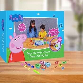 PlayMagic Peppa Pig Dough Shape & Learn Activity Set With Moulding Lid & 4Tubs 50gm Each|Roleplay Set With 6Shape