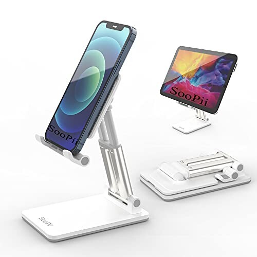 SOOPII Desktop Premium-A Quality Mobile Phone Stand + Tablet Stand, Tab Stand, Mobile Holder, Adjustable & Foldable Mobile Stand, Stand for Mobile Phone and Tablet (DM20)