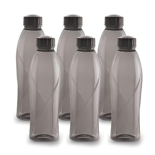 CELLO Texas PET Bottle | Leak Proof and Break Proof |  1 Litre, Set of 6