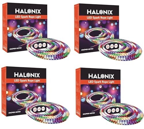 Halonix 10 Meter Multicolor 11W LED Rope Light  Pack of 4