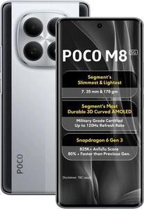 POCO M8 (Frost Silver, 128 GB) (6 GB RAM)