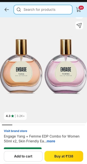 Engage perfumes 50ml ×2 at just 138₹
