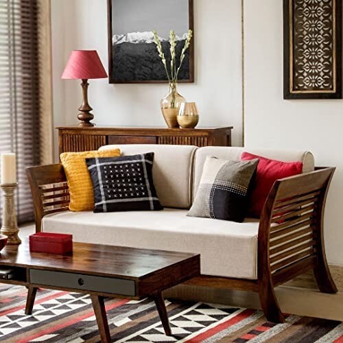 [Coupon + Cashback + SBI/Axis CC EMI] Custom Decor Sheesham Sofa Set (3+2+1)