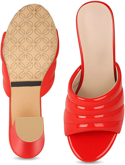 Clifrose red colour (UK 7 size) heels sandal