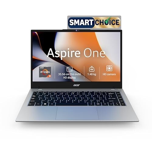Acer Smartchoice Aspire One, AMD Ryzen 3-7320U, 8GB LPDDR5 RAM/ 256GB SSD, Laptop