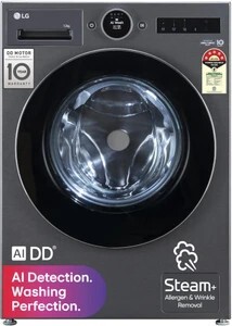 LG 12 kg Fully Automatic Front Load with In-built Heater Black