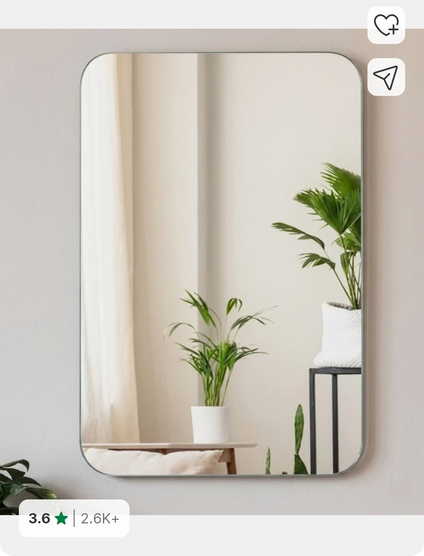 LUPPRA 12 x 18 in Frameless Wall Mirror Bathroom Mirror (Rectangle Finish: Polished)