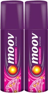MOOV Fast Pain Relief,Body, Joints, Ortho like Medicine, Ointment, Balm for Men Women Spray (2 x 50 g)