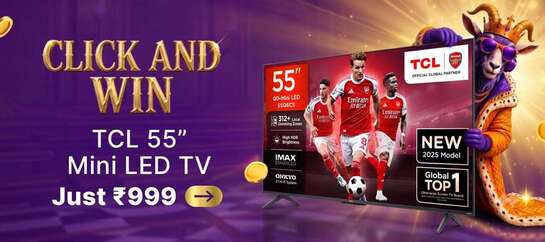 Flipkart Click & Win TCL 55'' Inch Mini LED TV (Try Your Luck )