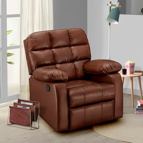 Sleepyhead RX5 Designed by Duroflex - Single Seater Leatherette Manual Recliner