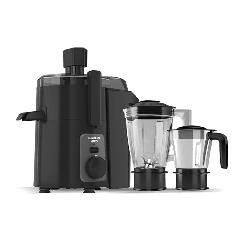 Havells Hexo 950 Watt Juicer Mixer Grinder (Black & Silver)
