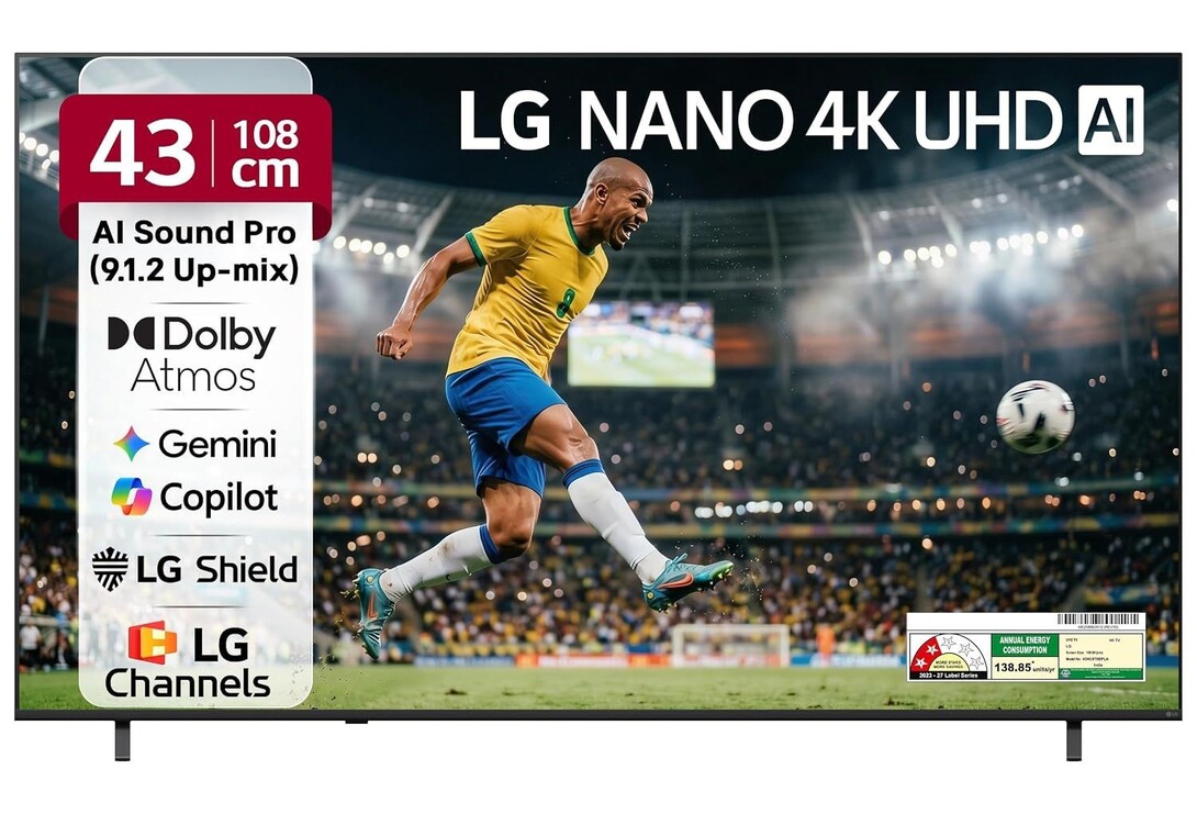 LG 108 cms (43 inches) NU87 AI Series Nano 4K Ultra HD Smart webOS LED TV 