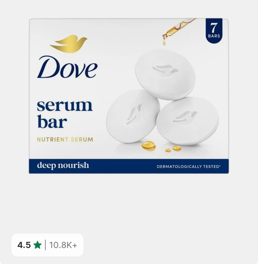 DOVE  Serum Bar with Nutrient Serum (7 x 125 g)