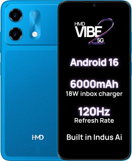 HMD VIBE2 5G (Nordic Blue, 128 GB) (6 GB RAM) { Exchange Offer + ₹5,000 Extra Off }