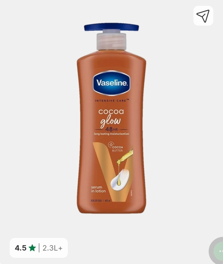 Vaseline Intensive Care Cocoa Glow Nourishing Body Serum in Lotion, For Dry Skin (400 ml)