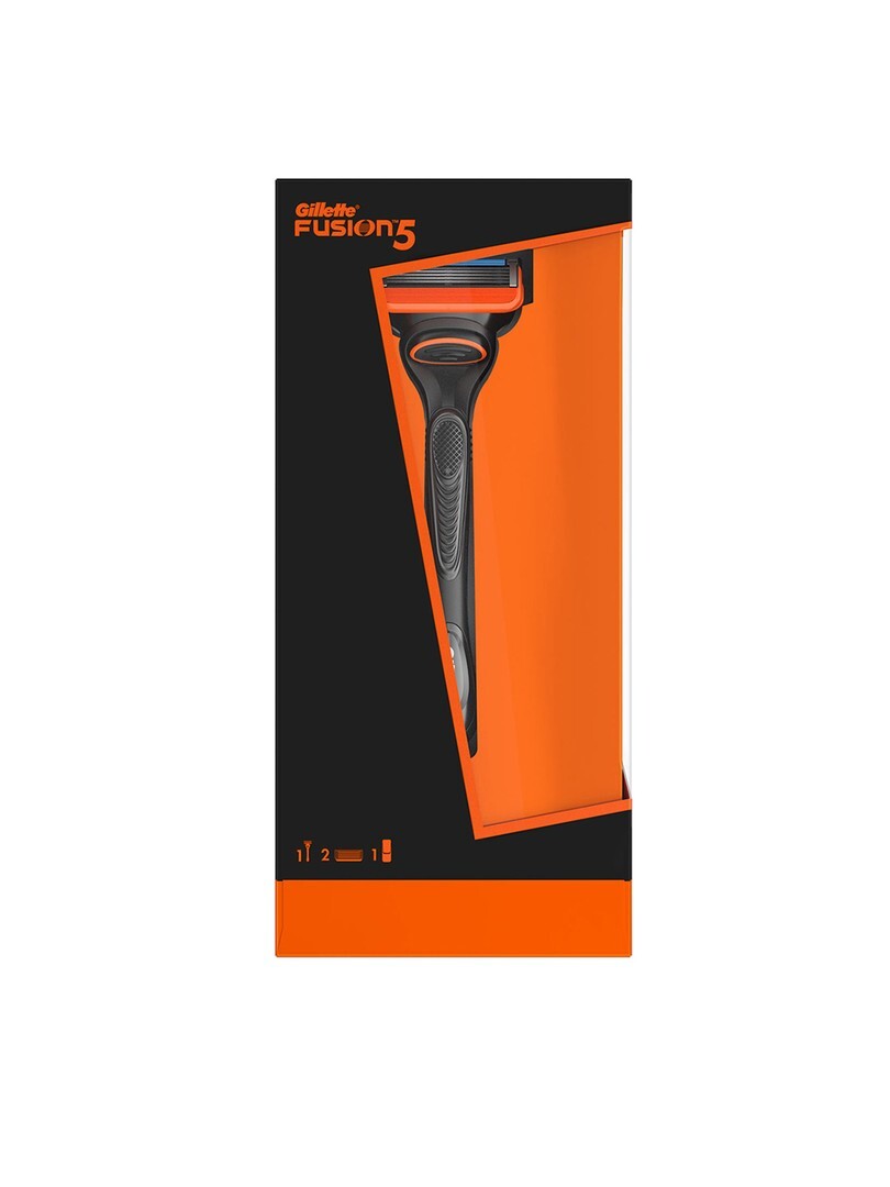 Gillette Men Fusion5 Premium Gift Set 1 Handle, 2 Fusion Blades, Travel Case 