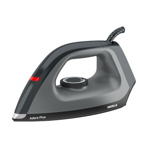Havells Dry Iron Adore Plus 1100 Watts, Iron Press, Greblon Non Sick Soleplate (Black)