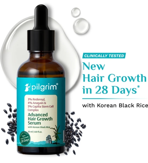 Pilgrim Advanced Hair Growth Serum With Rosemary & Korean Black Rice For Men & Women (50 ml)