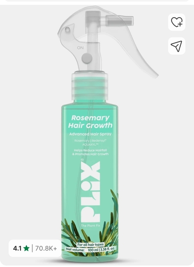 The Plant Fix Plix Rosemary Hair Growth Advanced Hair Spray for fuller, thicker hair Hair Styler (100 ml)