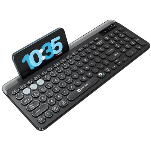 Portronics Bubble 3.0 Wireless Keyboard | Bluetooth + 2.4GHz, Rechargeable