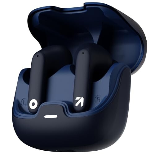 GOBOULT Z40 True Wireless in Ear Earbuds with 60H Playtime, Zen™ ENC Mic (Blue)