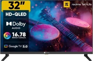 realme TechLife 80 cm (32 inch) QLED HD Ready Smart Google TV