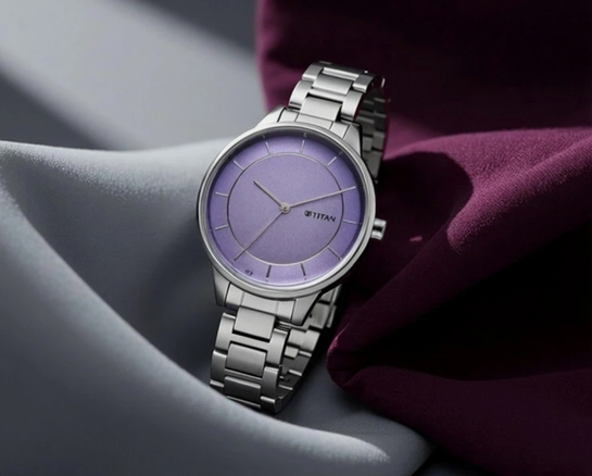 Titan Purple Razzle Dazzle Analog Watch For Women 2648SM12, NU2648SM12