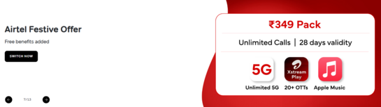 Airtel Festive Offer Free benefits added