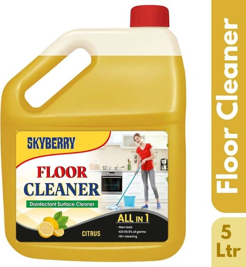 Skyberry Ceramic, & Tile Cleaner, Multi-surface Floor Cleaner Kills 99.9% Germs citrus (5 L)