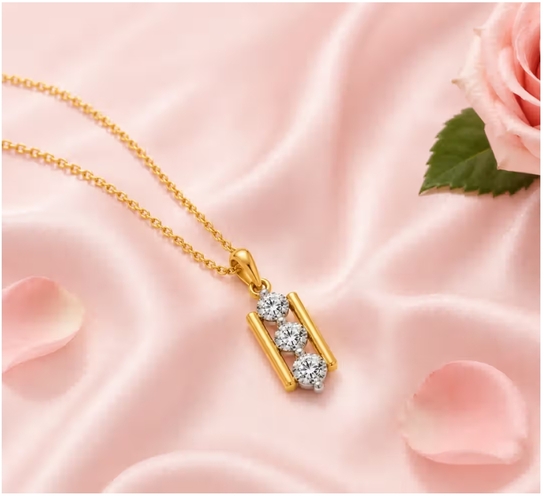 Palmonas Round Lab Grown Diamond Pendant Without Chain(0.08 Ct) (9KT Gold)