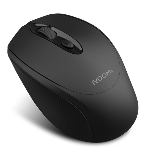 iVOOMi AVNI BT 5.2 Wireless Noiseless Click Mouse, Upto 15 Meter Working Range, Adjustable DPI Upto 1600, Plug-&-Play, ON/Off Switch, iOS, Win, Linux & Android, 1 Year Warranty - Newly Launch