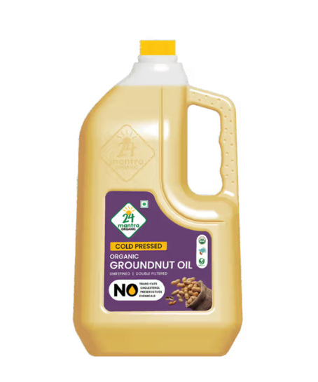 Instamart: 24 Mantra Organic Cold Pressed Groundnut Oil 5L