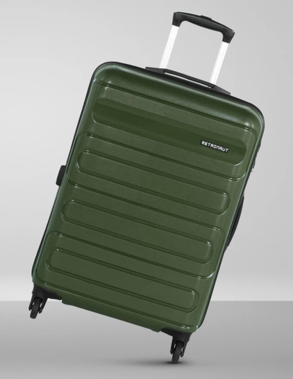 Loot! Big Size Luggage | METRONAUT Large Check-in Suitcase (75 cm) 4 Wheels -FLOW - Dark Green