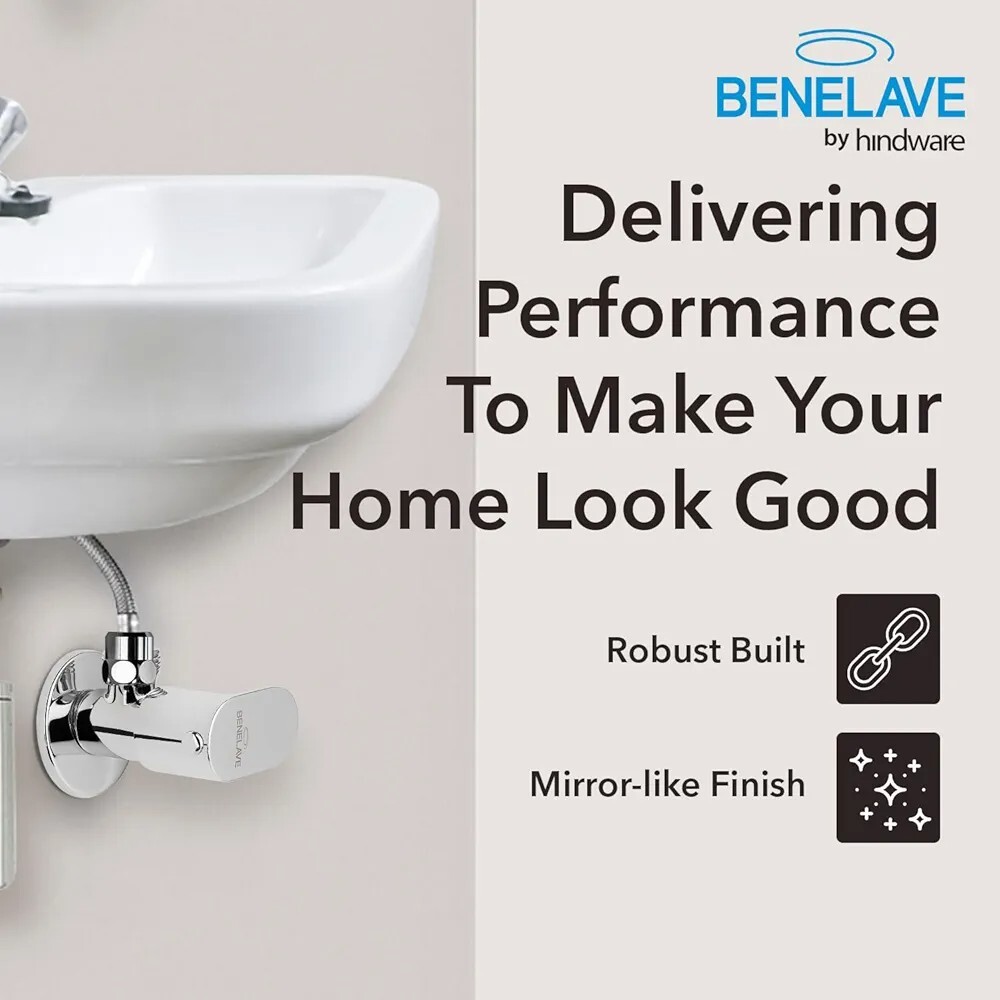 Benelave by Hindware Volga Angle Valve for Bathroom & KitchenPack of 2